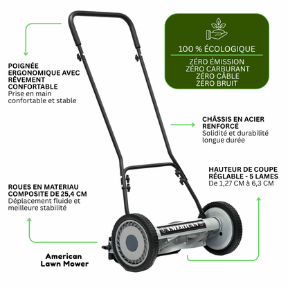 Handrasenmäher mit 5 Spindelmessern